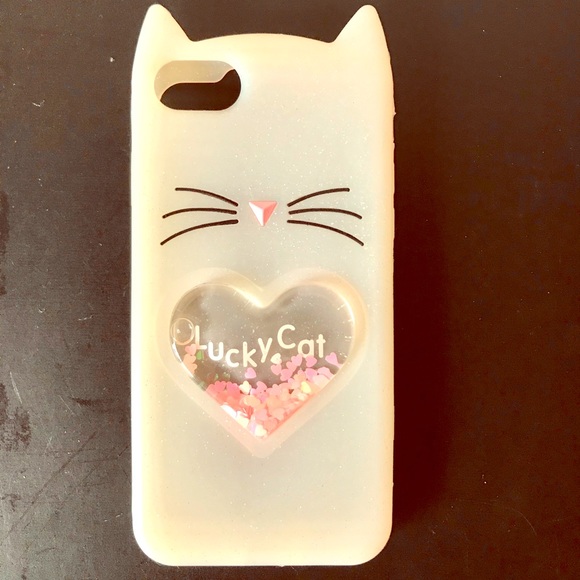 Lucky Cat Glitter iPhone Case - Picture 1 of 2